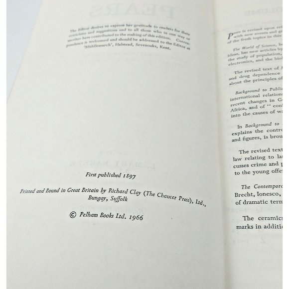 Pears Cyclopaedia-1966-1967-75th Edition-HC-The Chaucer Press-Great Britain - Picture 4 of 5